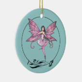Hübscher rosa Feen-Schmuck Keramik Ornament (Rechts)
