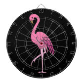 Hübscher rosa Flamingo Dartscheibe (vorne)