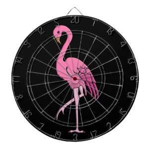 Hübscher rosa Flamingo Dartscheibe