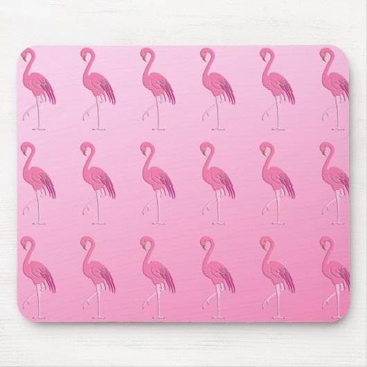 Hübscher rosa Flamingo Mousepad (Vorne)