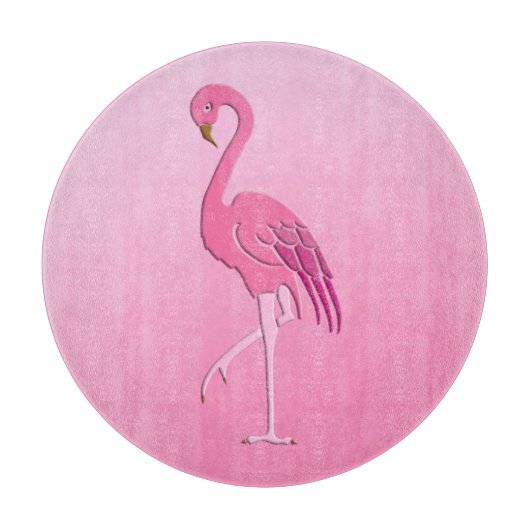 Hübscher rosa Flamingo Schneidebrett (Vorderseite)