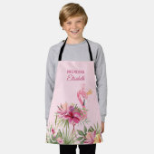 Hübscher Rosa Flamingo Schürze (Getragen)