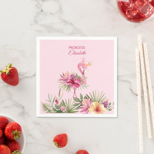 Hübscher Rosa Flamingo Serviette (Beispiel)
