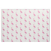 Hübscher rosa Flamingo, weißer Hintergrund Stoff (Fat Quarter (45,7 x 55,9 cm))