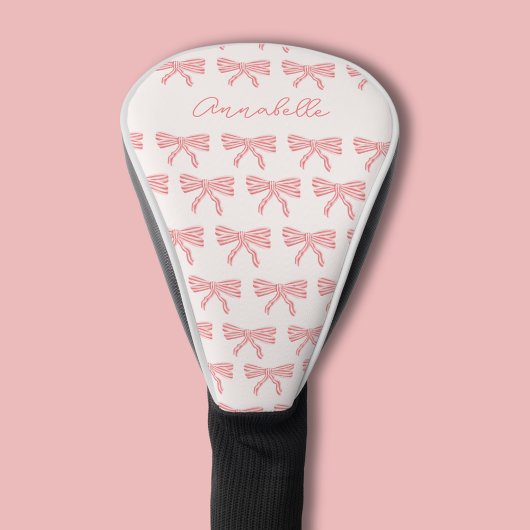 Hübscher rosa gestreifter Bugname Golf Headcover