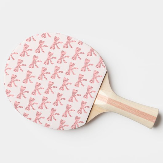 Hübscher rosa gestreifter Bugname Tischtennis Schläger (Seitenansicht)