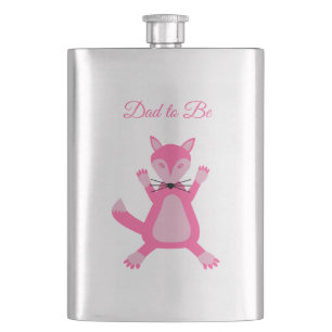 Hübscher, rosa Girl Fox-Vater Flachmann