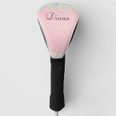 Hübscher rosa Glitzer-Effekt Golf Headcover (Vorderseite)