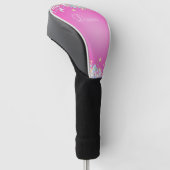 Hübscher rosa Glitzer-Effekt Golf Headcover (angewinkelt)