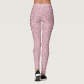 Hübscher rosa glitzernder Glitter-Sparkle-Leopard Leggings (Rückseite)
