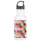 Hübscher rosa grüner edelstahlflasche (Vorderseite)