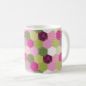 Hübscher rosa grüner kaffeetasse (VorderseiteRechts)