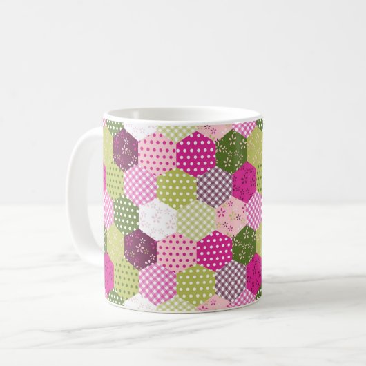Hübscher rosa grüner kaffeetasse (Vorderseite Links)