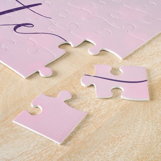Hübscher Rosa Haar Rollerblading Skater Name Puzzle (Seite)