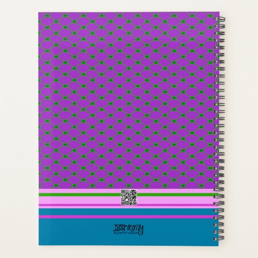 Hübscher rosa Herzflorname Planer (Rückseite)