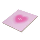 Hübscher rosa Herzklopfengel Nr. 111 Fliese (Seite)