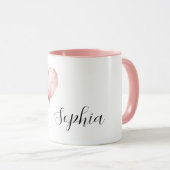 Hübscher rosa Herzluftballon Tasse (VorderseiteRechts)