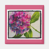 Hübscher rosa Hydrangemagnet Magnet (Vorne)