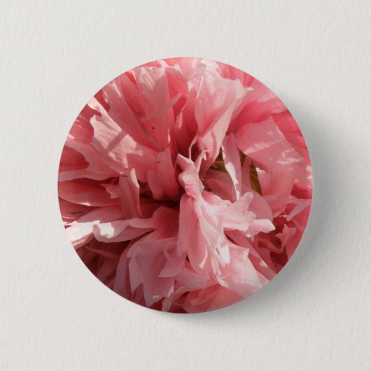 Hübscher rosa Mohnknopf Button (Vorderseite)