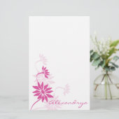 Hübscher rosa Notizblock Briefpapier (Stehend Vorderseite)