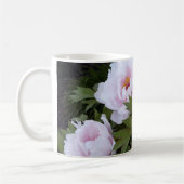 Hübscher Rosa Pfingstrosen-Becher Kaffeetasse (Links)
