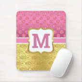 Hübscher Rosa Princess Glitzer Dots & Gold Mousepad (Mit Mouse)