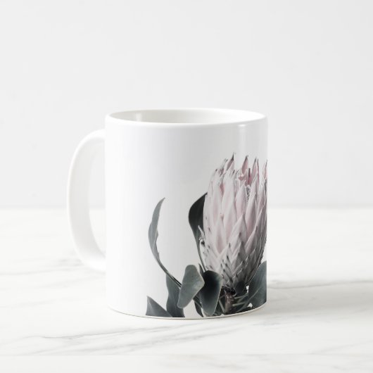 Hübscher rosa Protea Kaffeetasse (Vorderseite Links)