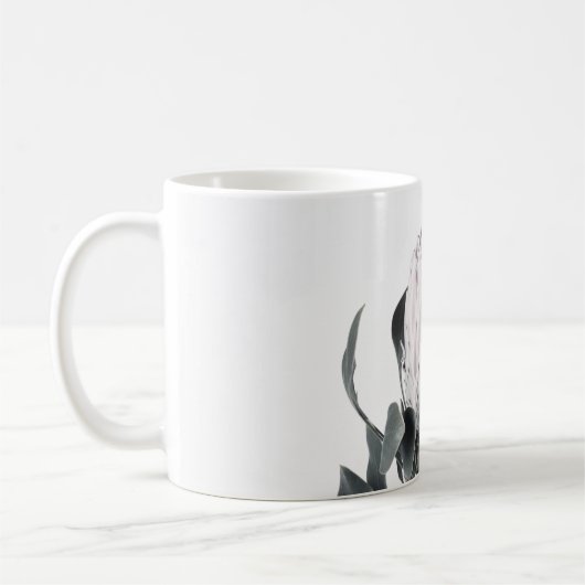 Hübscher rosa Protea Kaffeetasse (Links)