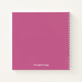 Hübscher Rosa Rosa Blütenname Angela Notizblock (Rückseite)