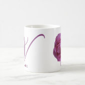 Hübscher rosa Rosa Blütenname Kaffeetasse (Mittel)