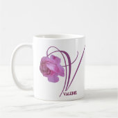 Hübscher rosa Rosa Blütenname Kaffeetasse (Links)