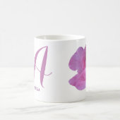 Hübscher Rosa Rosenblütenname Kaffeetasse (Mittel)