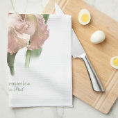 Hübscher Rosa-Ruffled Iris Botanischer Stil Geschirrtuch (Viertel Falte)