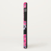 Hübscher, rosa, schwarzer Damast, iPhone-Gehäuse Case-Mate iPhone Hülle (Hinten/Links)