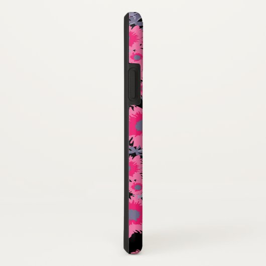 Hübscher, rosa, schwarzer Damast, iPhone-Gehäuse Case-Mate iPhone Hülle (Hinten/Rechts)