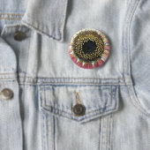 Hübscher rosa Sonnenblumenknopf Button (Beispiel)
