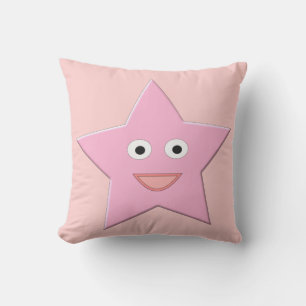 Hübscher rosa Star Außenkissen Kissen Für Draußen