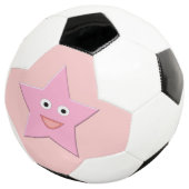 Hübscher rosa Star-Fußballball Fußball (Dreiviertel)