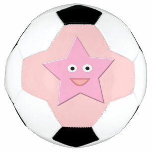 Hübscher rosa Star-Fußballball Fußball