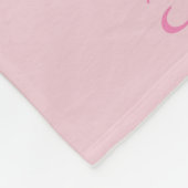 Hübscher rosa Stern, Vliesschwarz Fleecedecke (Ecke)