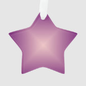 Hübscher rosa Stern > Weihnachtsgeschmack Ornament (Rückseite)