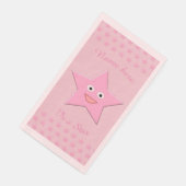 Hübscher rosa-sterner Papierkorb Napkins Serviette (Ecke)