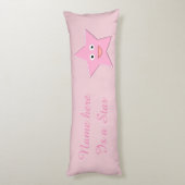 Hübscher rosa-sternförmiger Kissen (Rückseite (Vertikal))