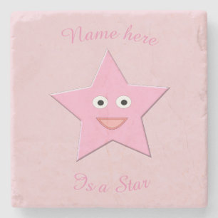 Hübscher rosa-sternförmiger Untersetzer