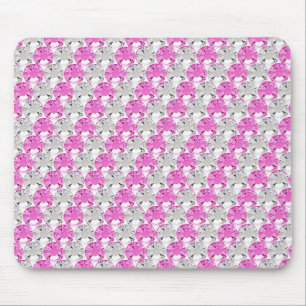 Hübscher rosa und klarer diamante de mousepad