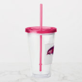 Hübscher rosa Vogel Acryltrinkbecher (Rechts)