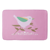 Hübscher Rosa-Vogel Badematte (Vorderseite)