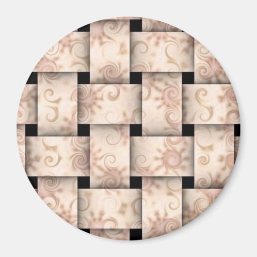 hübscher rosa Webermagnet Magnet (Vorne)