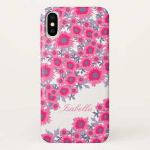 Hübscher, rosa, weißer Damast iPhone-Gehäuse Case-Mate iPhone Hülle