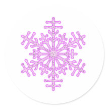 Hübscher Rosa Winter Weihnachten Schneeflocke